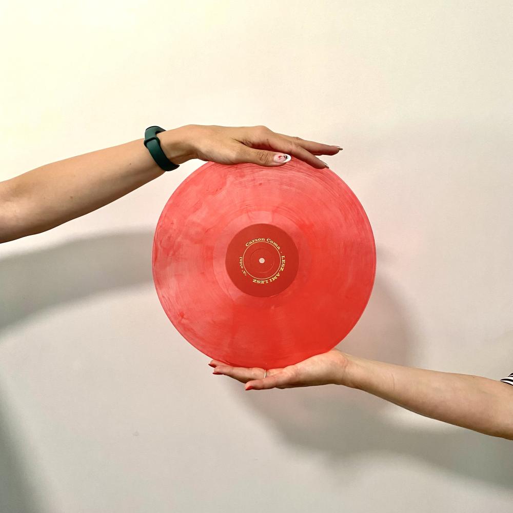 Lesz ami lesz vinyl - Piros márványozott koronggal