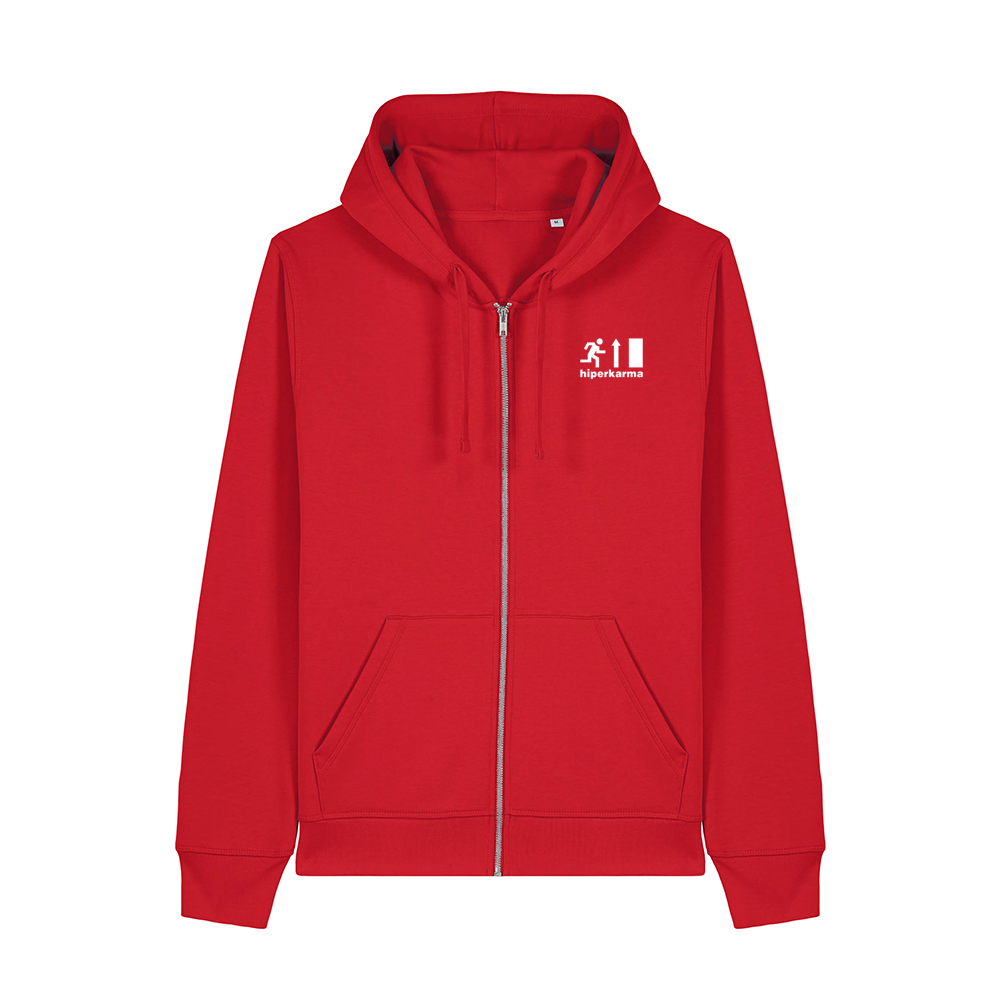 Hiperkarma -Zenekari Logós Cipzáras Pulóver