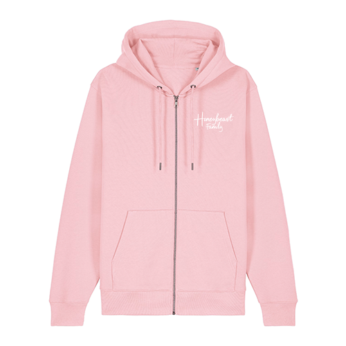 Honeybeast Family Unisex Hímzett Cipzáras Pulóver